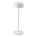 LED Zewnętrzna dotykowa lampa stołowa z regulacją jasności, ładowalna LED/2W/5V 4400 mAh IP54 biała