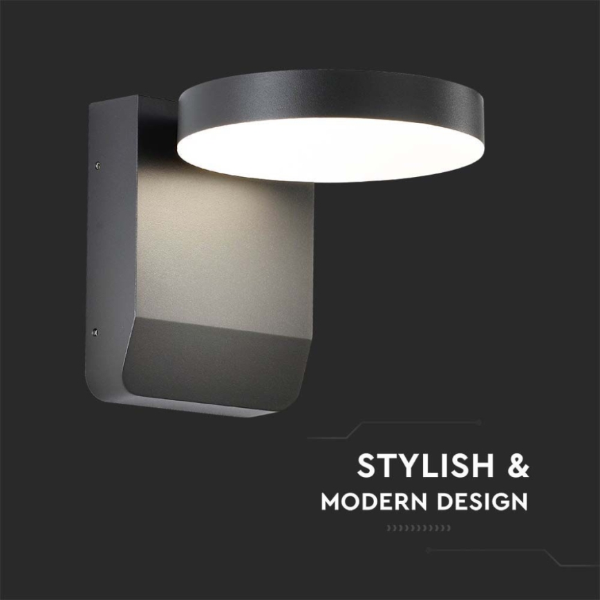 LED Zewnętrzna elastyczna lampa ścienna LED/17W/230V IP65 3000K czarna