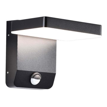 LED Zewnętrzna elastyczna lampa ścienna z czujnikiem LED/17W/230V IP65 4000K czarna