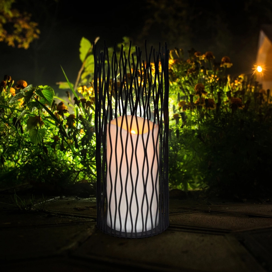 LED Zewnętrzna lampa dekoracyjna NYBORG LED/2xAA 35 cm IP44 ciepła biel