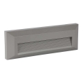 LED Zewnętrzna lampa schodowa LED/3W/230V IP65 3000K szara
