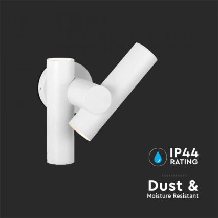 LED Zewnętrzna elastyczna lampa ścienna punktowa 2xLED/3W/230V 3000K IP44 biała