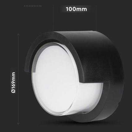 LED Zewnętrzna lampa ścienna LED/12W/230V 3000K IP65