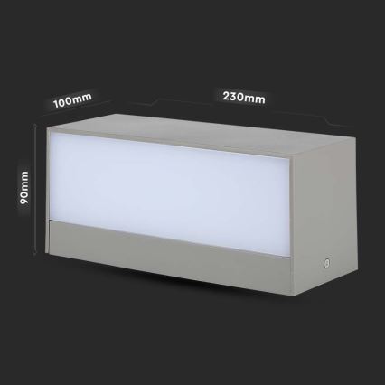 LED Zewnętrzna lampa ścienna LED/12W/230V 4000K IP65
