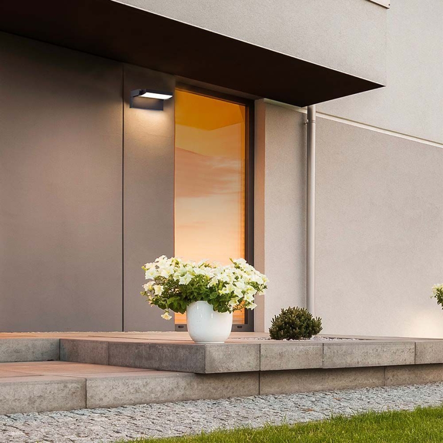 LED Zewnętrzna lampa ścienna LED/17W/230V 4000K IP65 czarna