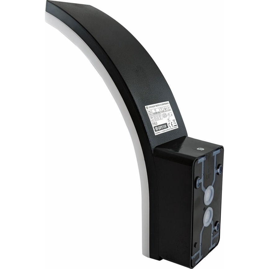 LED Ściemniana zewnętrzna lampa ścienna z czujnikiem ruchu i zmierzchu LED/12/15/20W/230V IP65 czarna