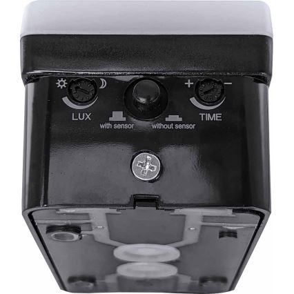 LED Ściemniana zewnętrzna lampa ścienna z czujnikiem ruchu i zmierzchu LED/12/15/20W/230V IP65 czarna