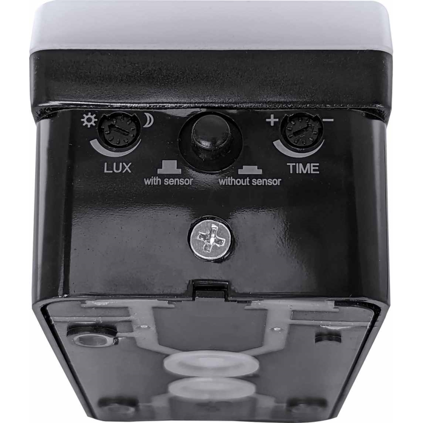 LED Ściemniana zewnętrzna lampa ścienna z czujnikiem ruchu i zmierzchu LED/12/15/20W/230V IP65 czarna