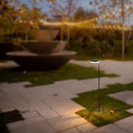 LED Zewnętrzna lampa słoneczna LED/2W/3,7V 3000K IP54 2000 mAh czarny