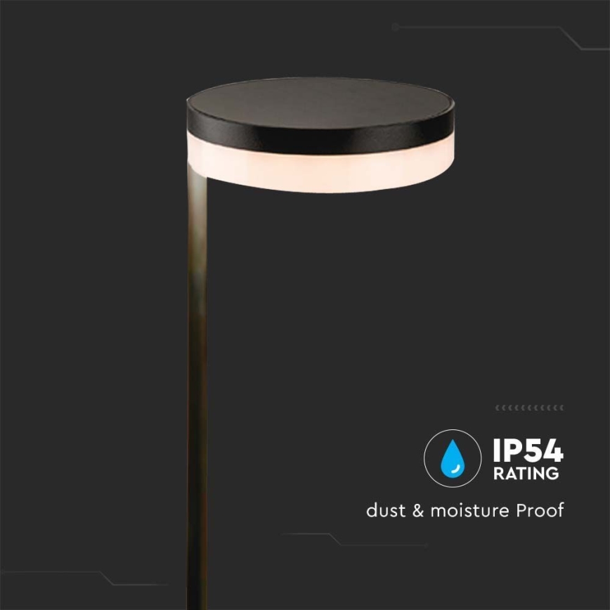 LED Zewnętrzna lampa słoneczna LED/2W/3,7V 3000K IP54 2000 mAh czarny