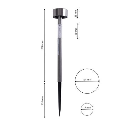 LED Zewnętrzna lampa solarna LED/0,06W/100 mAh IP44