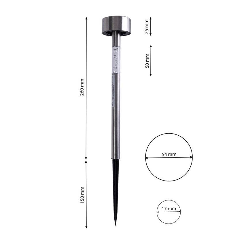 LED Zewnętrzna lampa solarna LED/0,06W/100 mAh IP44