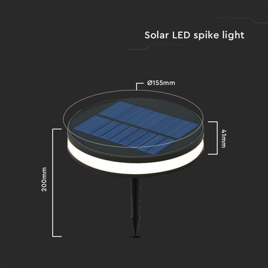 LED Zewnętrzna lampa solarna LED/1,8W/3,7V IP54 3000K