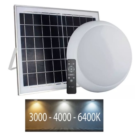 LED Zewnętrzna lampa solarna LED/15W 3000/4000/6400K IP65 + pilot