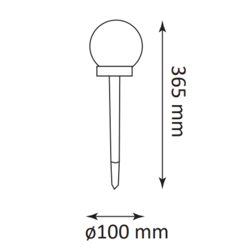 LED Zewnętrzna lampa solarna SFERA LED/1,2V IP44