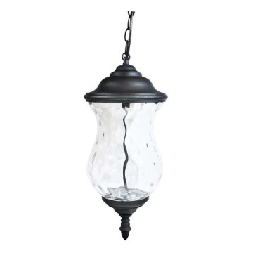 LED zewnętrzna lampa wisząca na łańcuchu MARSYLIA 3xLED/3W/230V czarna