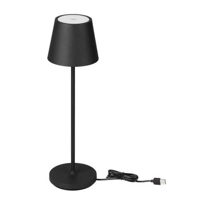 LED Zewnętrzna ściemnialna dotykowa lampka stołowa LED/2W/230V 4400 mAh IP54 antracytowa