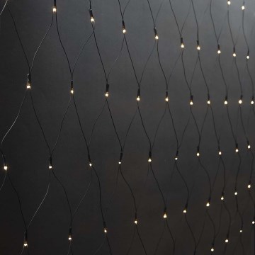 LED Zewnętrzna świąteczna zasłona świetlna 160xLED/7 funkcji 5m IP44 ciepła biała