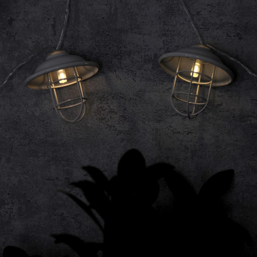 LED Zewnętrzne dekoracyjne oświetlenie LOFT 10xLED/2xAA
