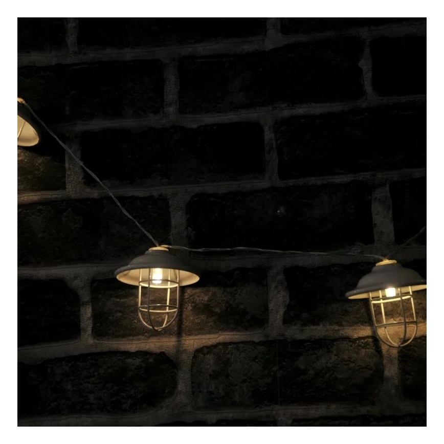 LED Zewnętrzne dekoracyjne oświetlenie LOFT 10xLED/2xAA