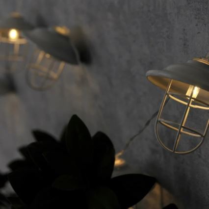LED Zewnętrzne dekoracyjne oświetlenie LOFT 10xLED/2xAA