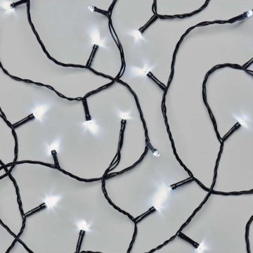 LED zewnętrzne lampki świąteczne 50xLED/5m IP44 zimna biel