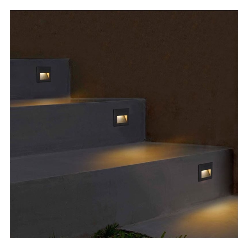 LED Zewnętrzne oświetlenie schodów Q7 LED/3W/230V IP44