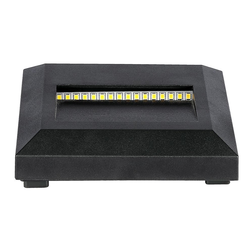LED Zewnętrzne oświetlenie schodowe LED/2W/230V IP65 4000K czarny