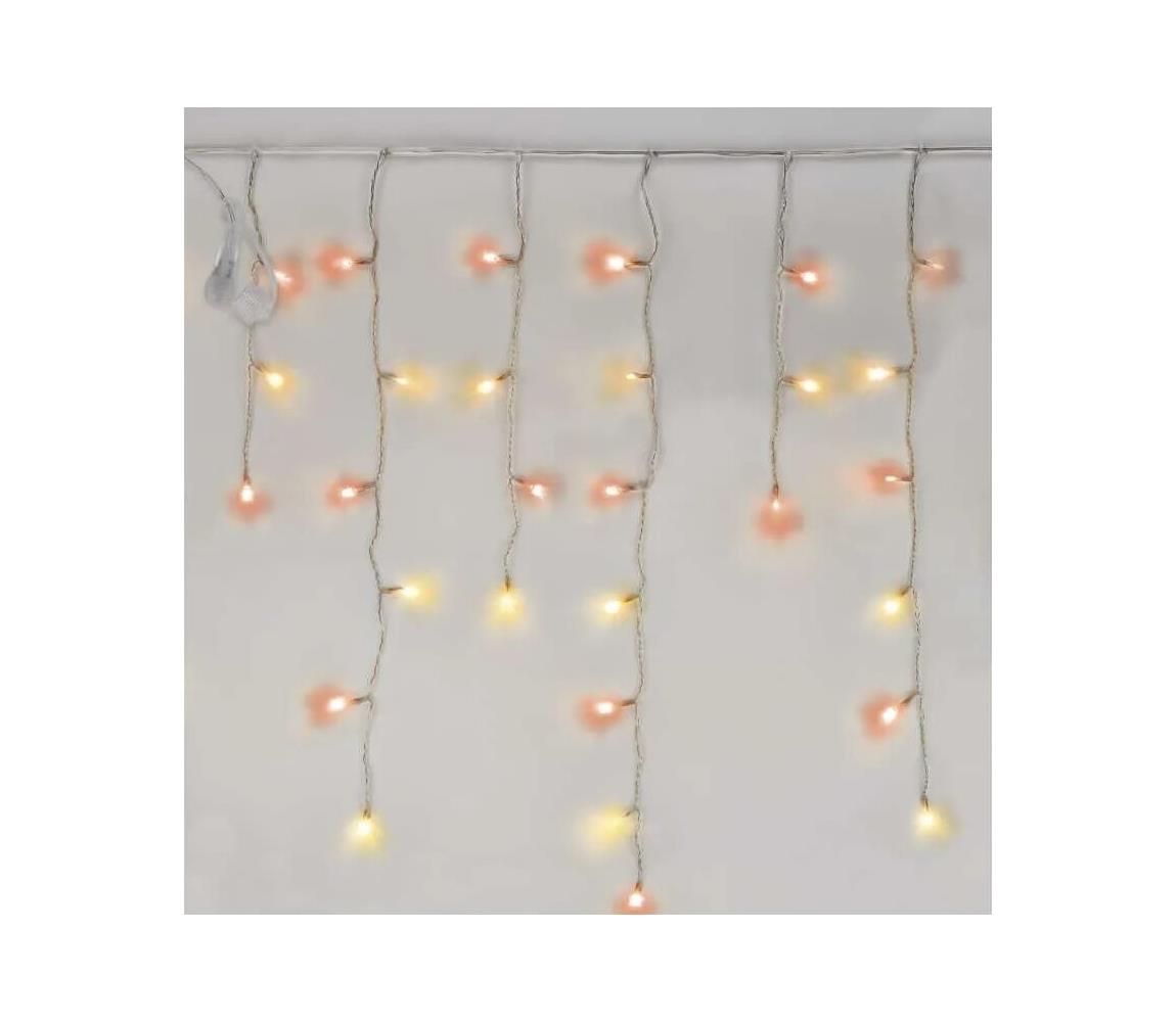 LED Zewnętrzny łańcuch bożonarodzeniowy 100xLED/2,5x0,9m IP44 czerwony/vintage