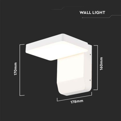 LED zewnętrzny elastyczny kinkiet LED/17W/230V IP65 3000K biały