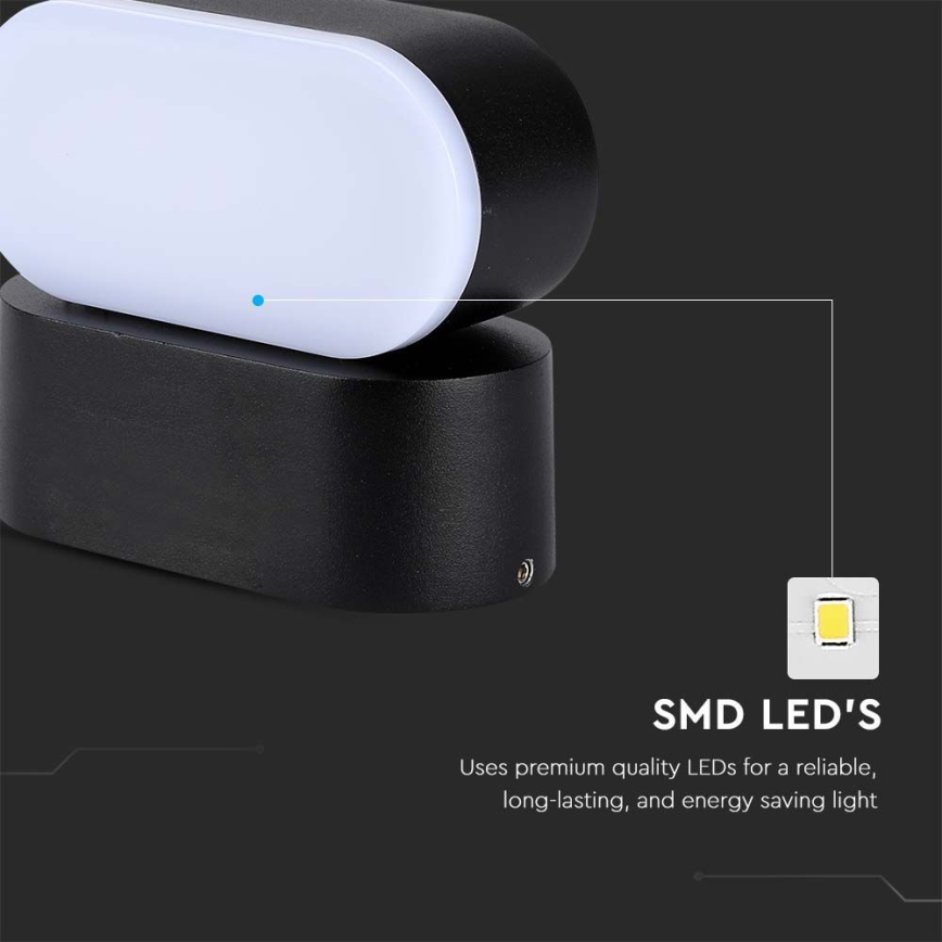 LED Zewnętrzny elastyczny kinkiet LED/5W/230V 3000K IP65 czarny
