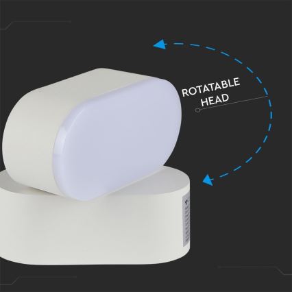 LED Zewnętrzny elastyczny kinkiet LED/5W/230V 4000K IP65 biały