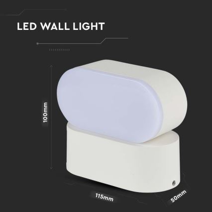LED Zewnętrzny elastyczny kinkiet LED/5W/230V 4000K IP65 biały