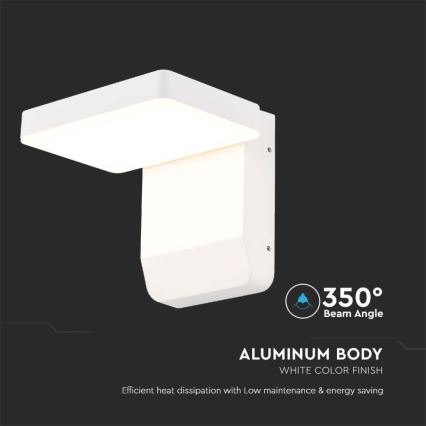 LED Zewnętrzny elastyczny reflektor punktowy LED/17W/230V IP65 4000K biały