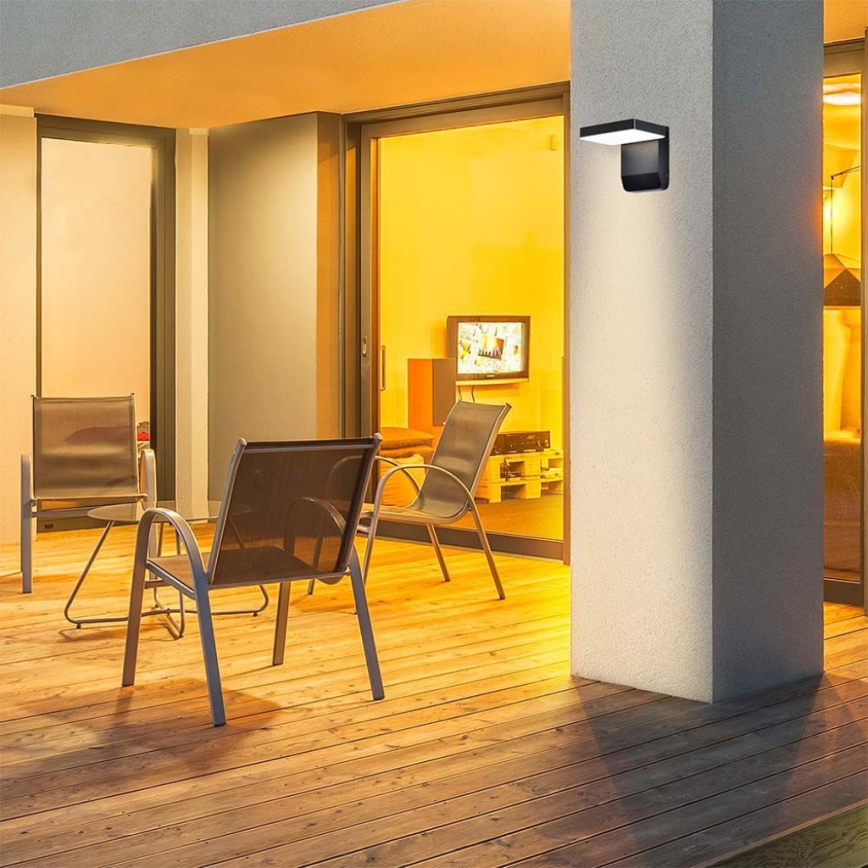 LED Zewnętrzny elastyczny reflektor punktowy LED/17W/230V IP65 4000K czarny