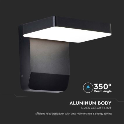 LED Zewnętrzny elastyczny reflektor punktowy LED/17W/230V IP65 4000K czarny