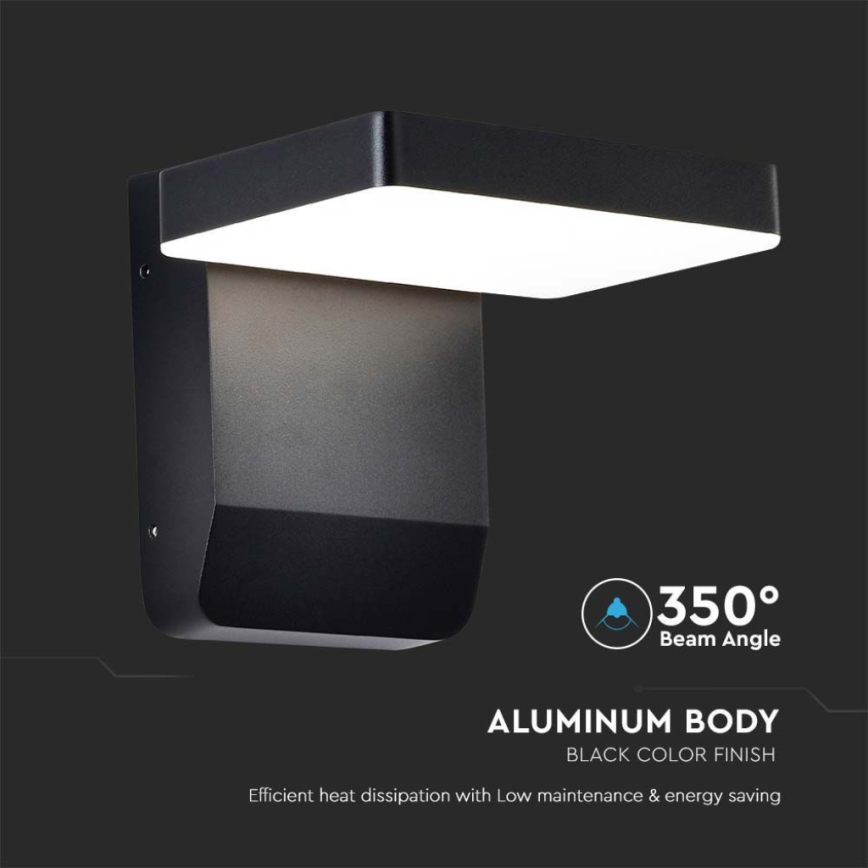 LED Zewnętrzny elastyczny reflektor punktowy LED/17W/230V IP65 4000K czarny
