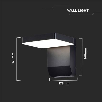 LED Zewnętrzny elastyczny reflektor punktowy LED/17W/230V IP65 4000K czarny