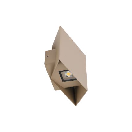 LED zewnętrzny kinkiet CUBE LED/10W/230V IP54 beżowy