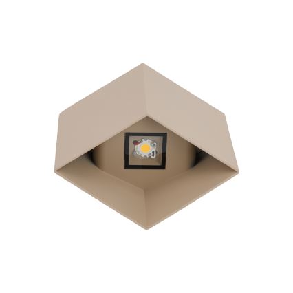 LED zewnętrzny kinkiet CUBE LED/10W/230V IP54 beżowy