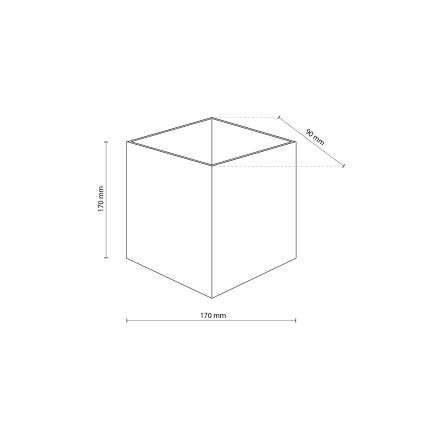 LED zewnętrzny kinkiet CUBE LED/10W/230V IP54 beżowy