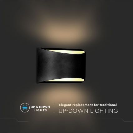 LED zewnętrzny kinkiet LED/9W/230V 4000K IP54 czarny