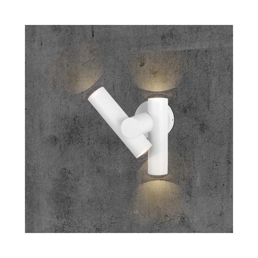 LED Zewnętrzny elastyczny reflektor punktowy 2xLED/3W/230V 3000K IP44 biały