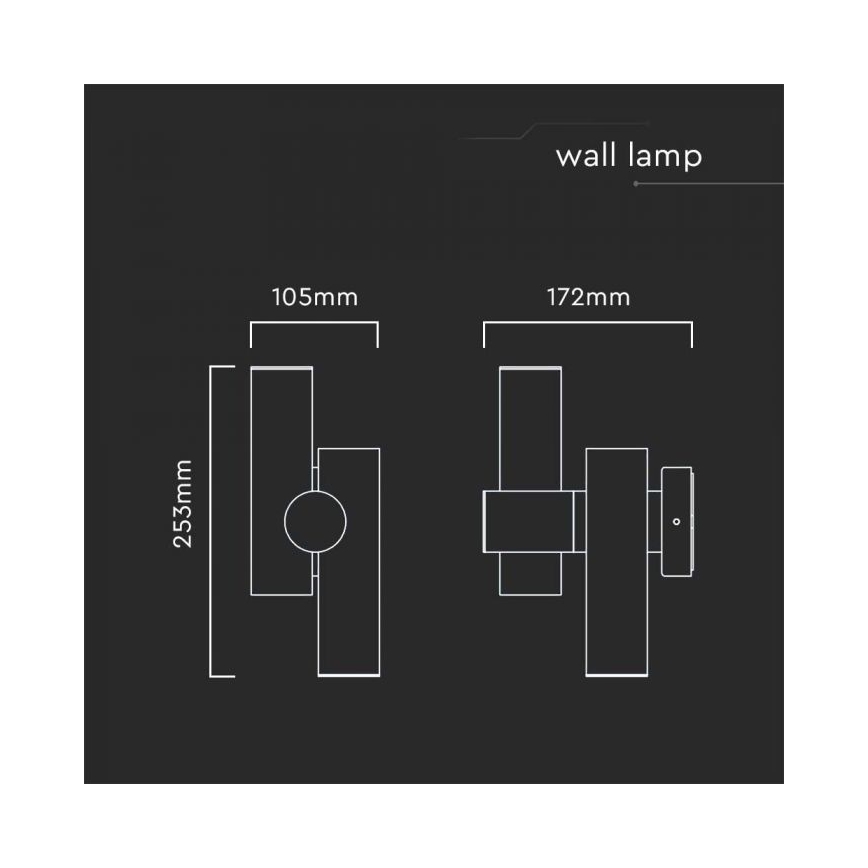 LED Zewnętrzny elastyczny reflektor punktowy 2xLED/3W/230V 3000K IP44 biały