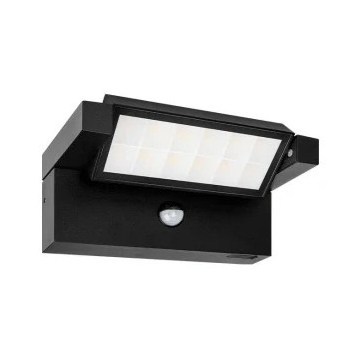 LED Zewnętrzny kinkiet ścienny z czujnikiem ruchu i zmierzchu LED/20W/230V 3000/4000/6500K IP54 czarny