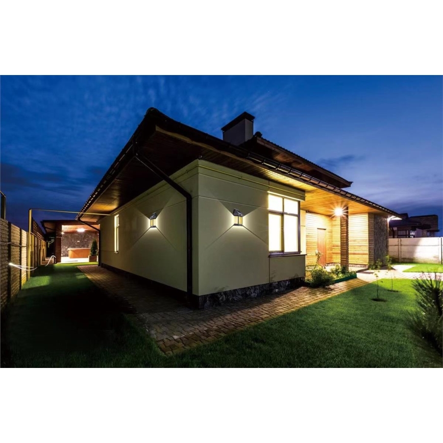 LED Zewnętrzny kinkiet solarny z czujnikiem LED/1W/230V 1200 mAh IP65
