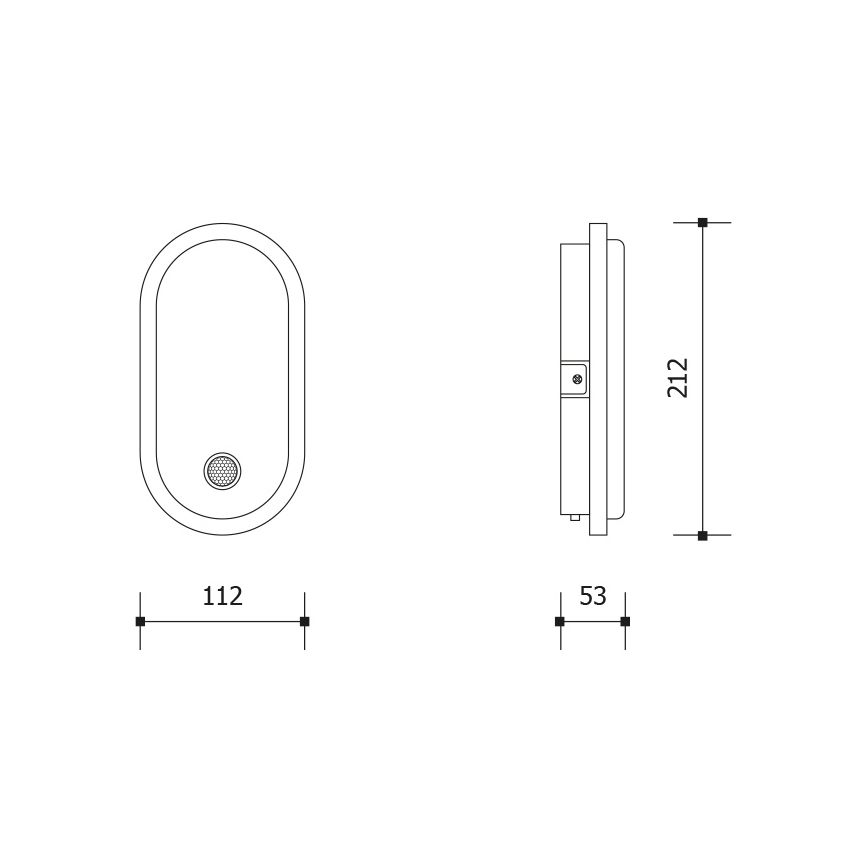 LED Zewnętrzny kinkiet z czujnikiem ruchu i zmierzchu OVAL LED/10W/230V IP65 biały