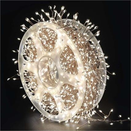 LED Zewnętrzny łańcuch 1920xLED/8 funkcji 19,2m IP44 ciepła biała