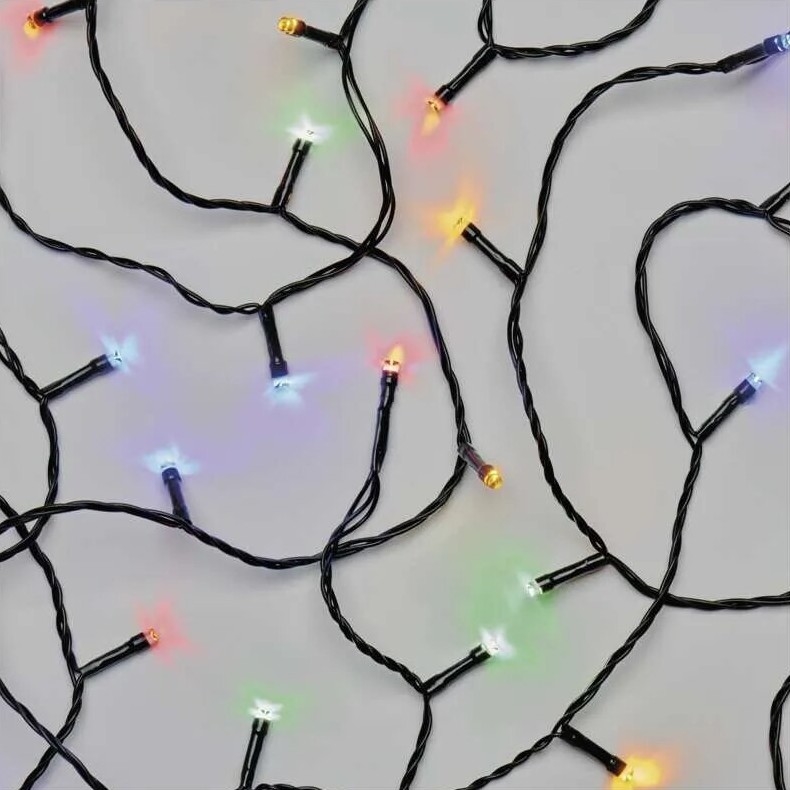 LED Zewnętrzny łańcuch bożonarodzeniowy 100xLED/10m IP44 wielobarwny
