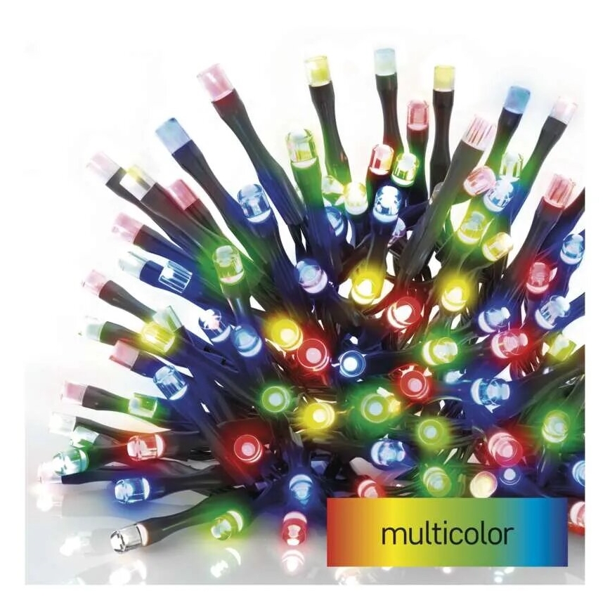 LED Zewnętrzny łańcuch bożonarodzeniowy 100xLED/10m IP44 wielobarwny